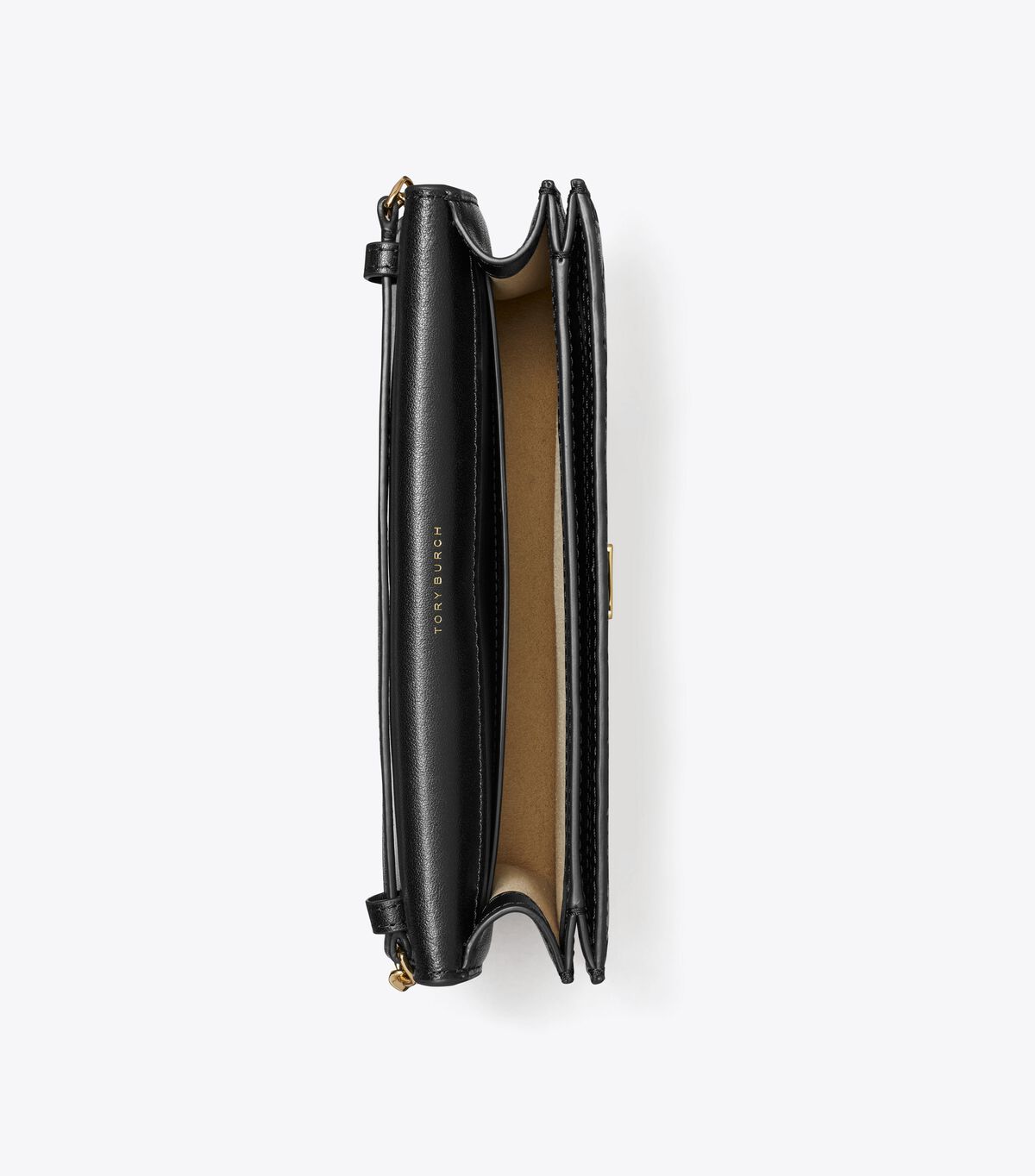 tory burch t monogram leather envelope chain wallet