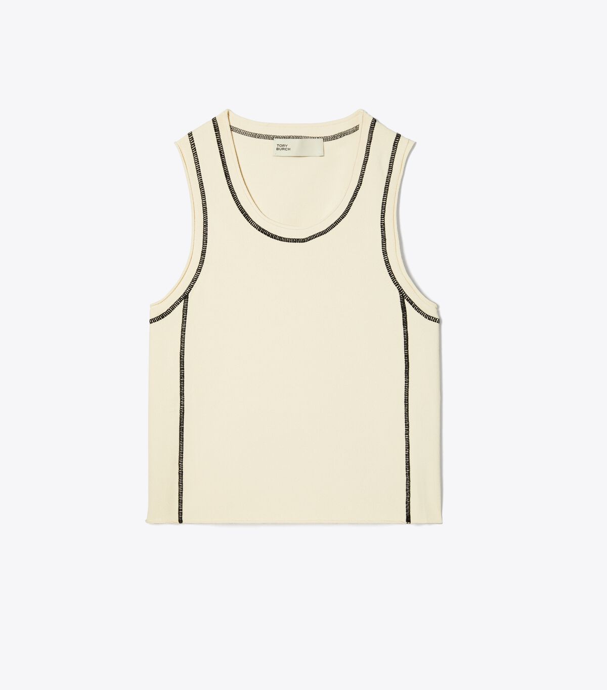 tory burch viscose cropped knit tank