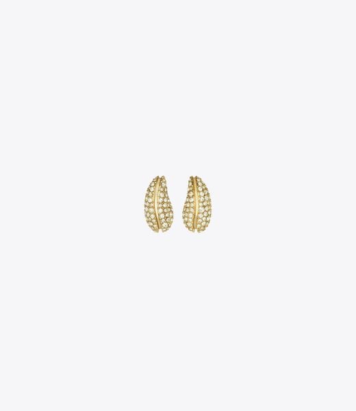 tory burch mini pav wave earrings