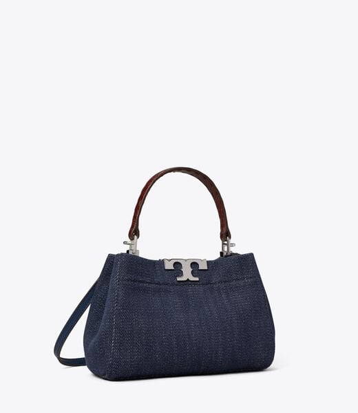 Mini Eleanor Denim Satchel tory burch mini eleanor denim satchel