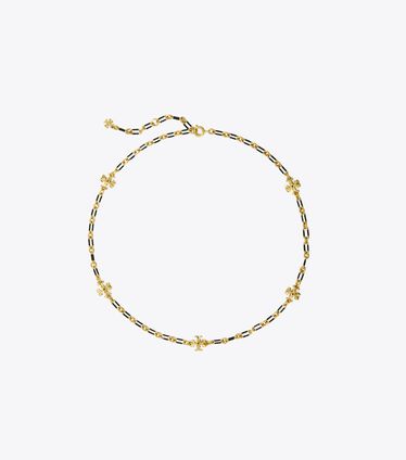 Roxanne Chain Striped Delicate Necklace