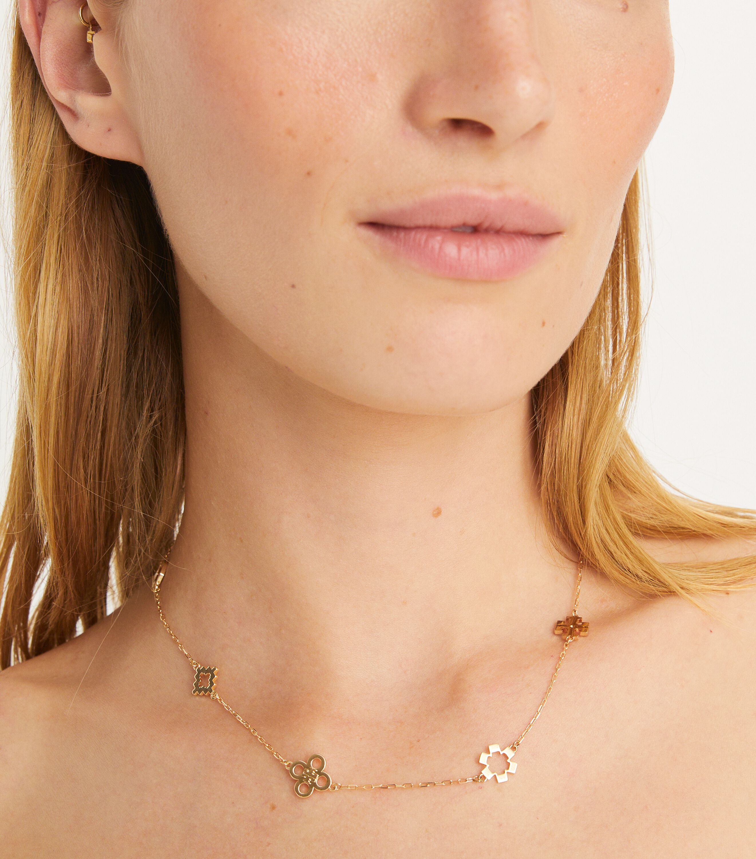 Tory Burch Kira Clover Necklace Tory Burch KW