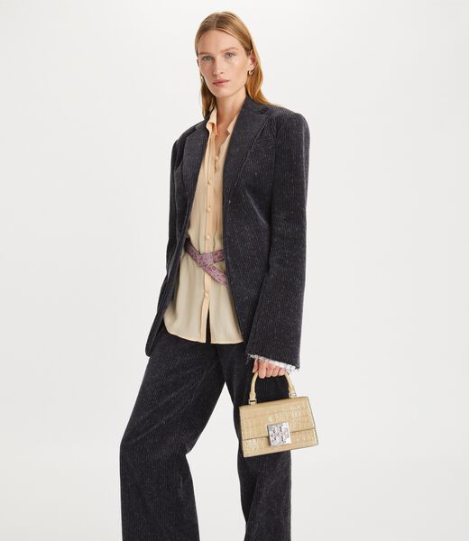 Bon Bon Croc-Embossed Mini Bag