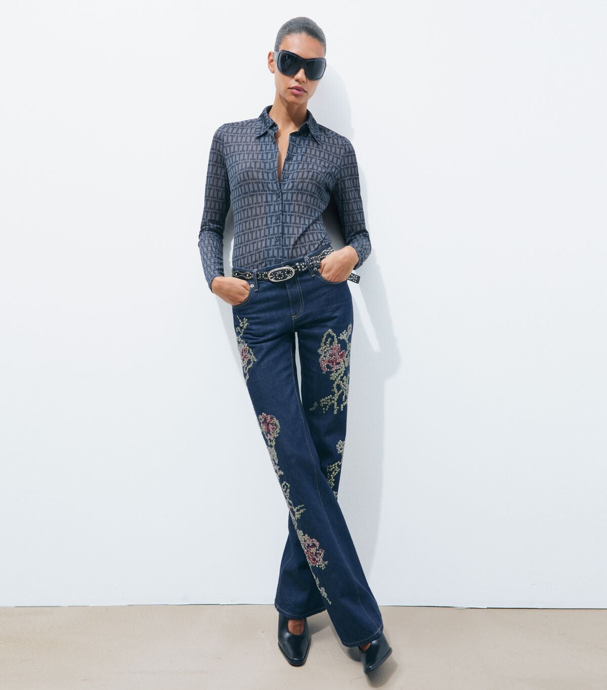 Embellished Bootcut Jean tory burch embellished bootcut jean