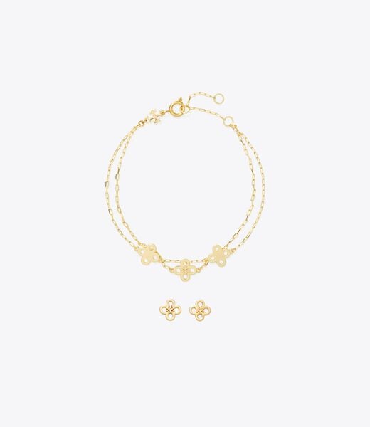 Forget Me Not Bracelet and Earrings Gift Set tory burch forget me not bracelet and earrings gift set