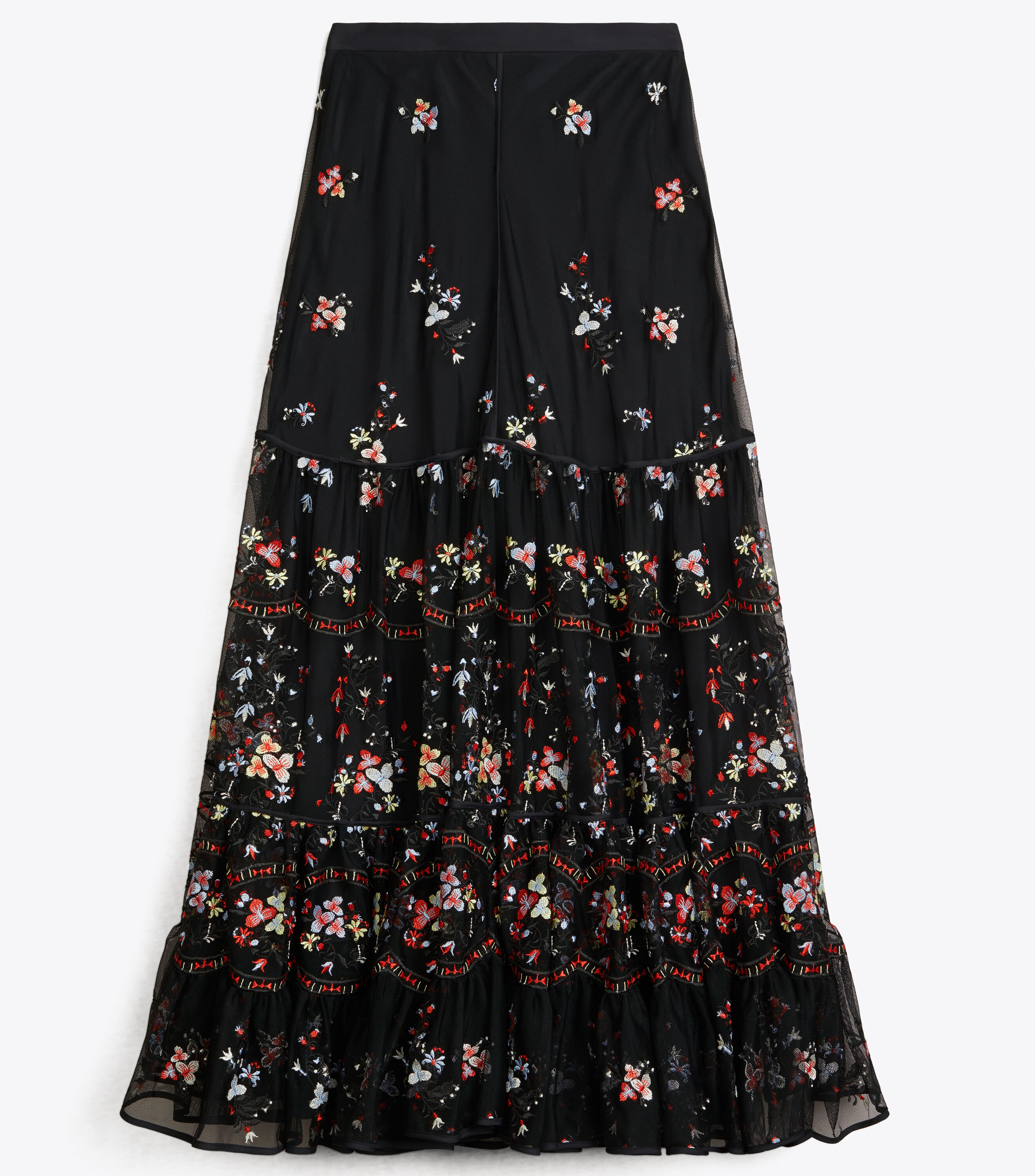 Embroidered tulle outlet skirt tory burch