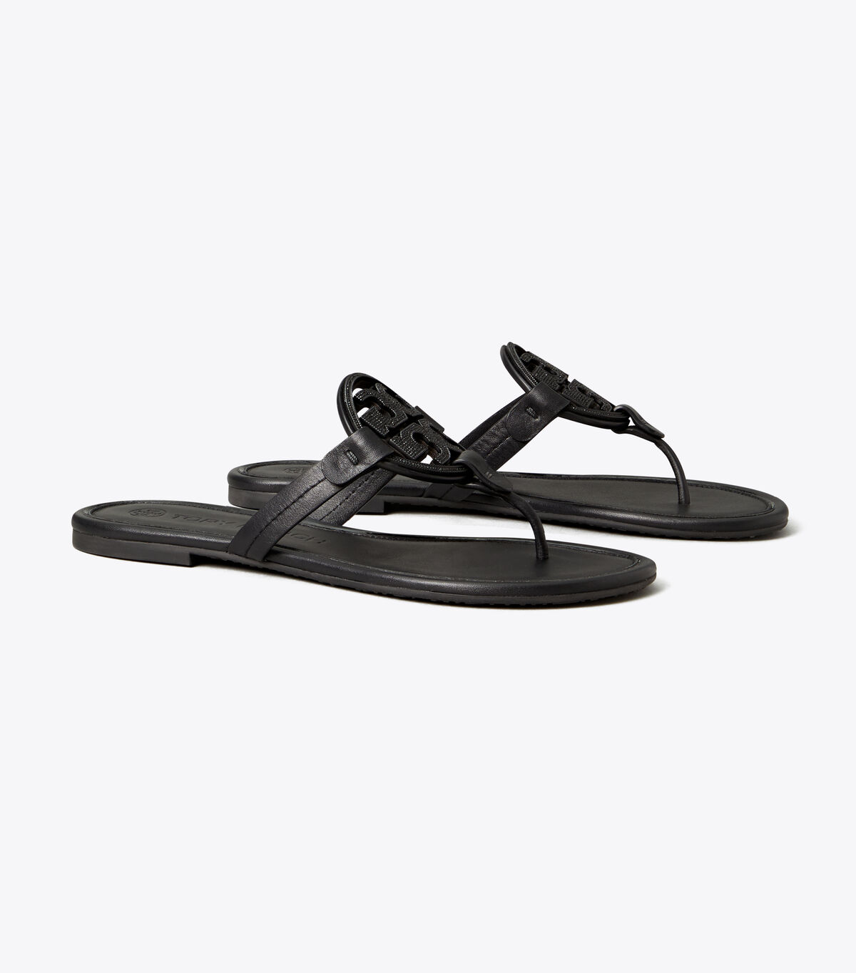 tory burch miller embellished logo sandal leather