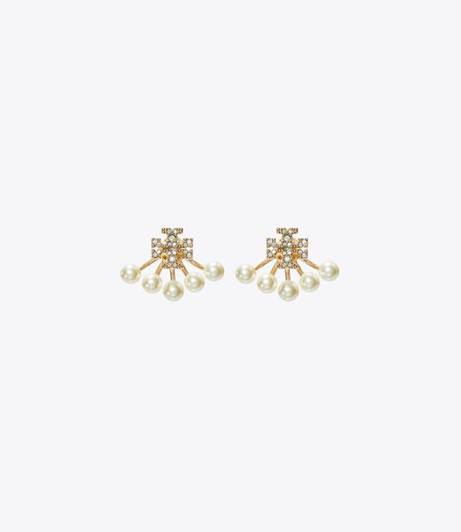 tory burch kira pearl front back earring