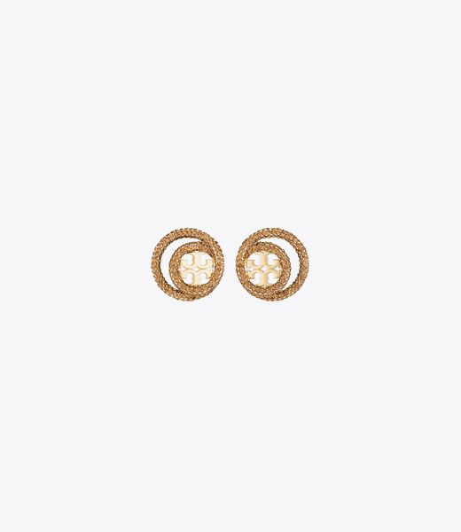 tory burch miller pave double ring stud