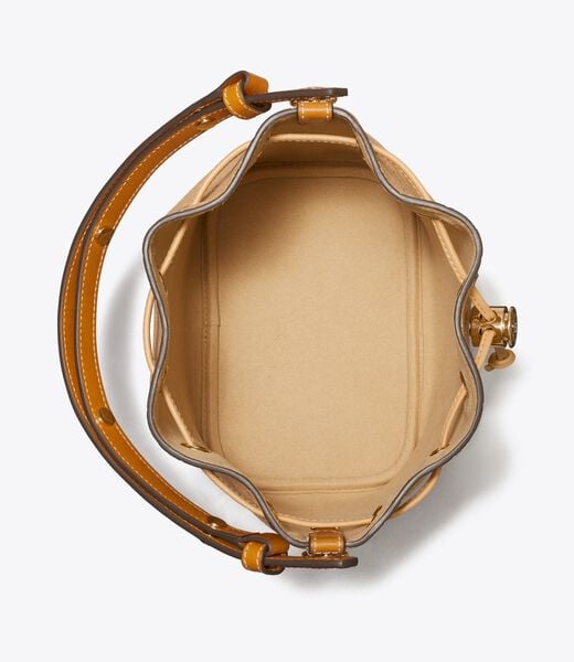 tory burch حقيبة دلو بشعار t مونوغرام منقوش