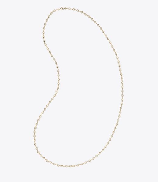 tory burch long pearl necklace