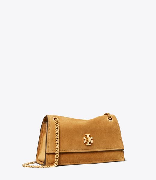 tory burch حقيبة كتف كيرا تيرنلوك صغيرة من جلد الغزال