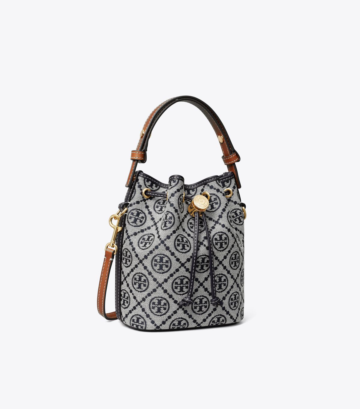 tory burch t monogram mini bucket bag
