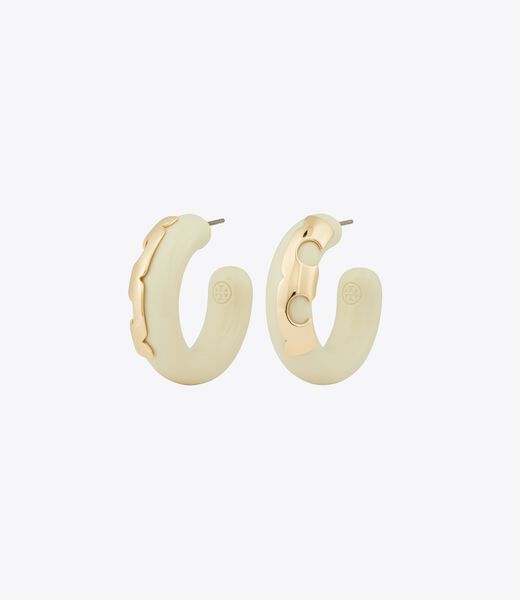 tory burch resin hoop earring