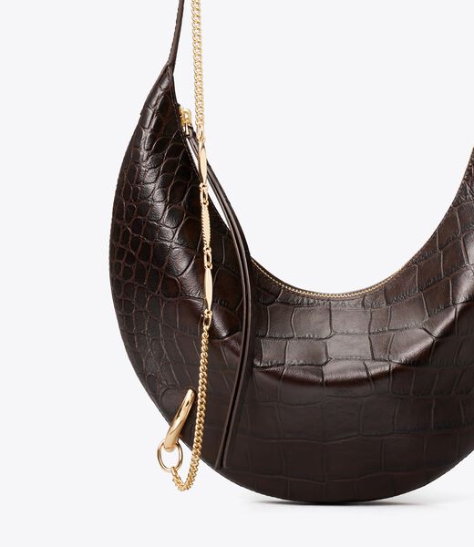 tory burch pierced croc embossed crossbody bag