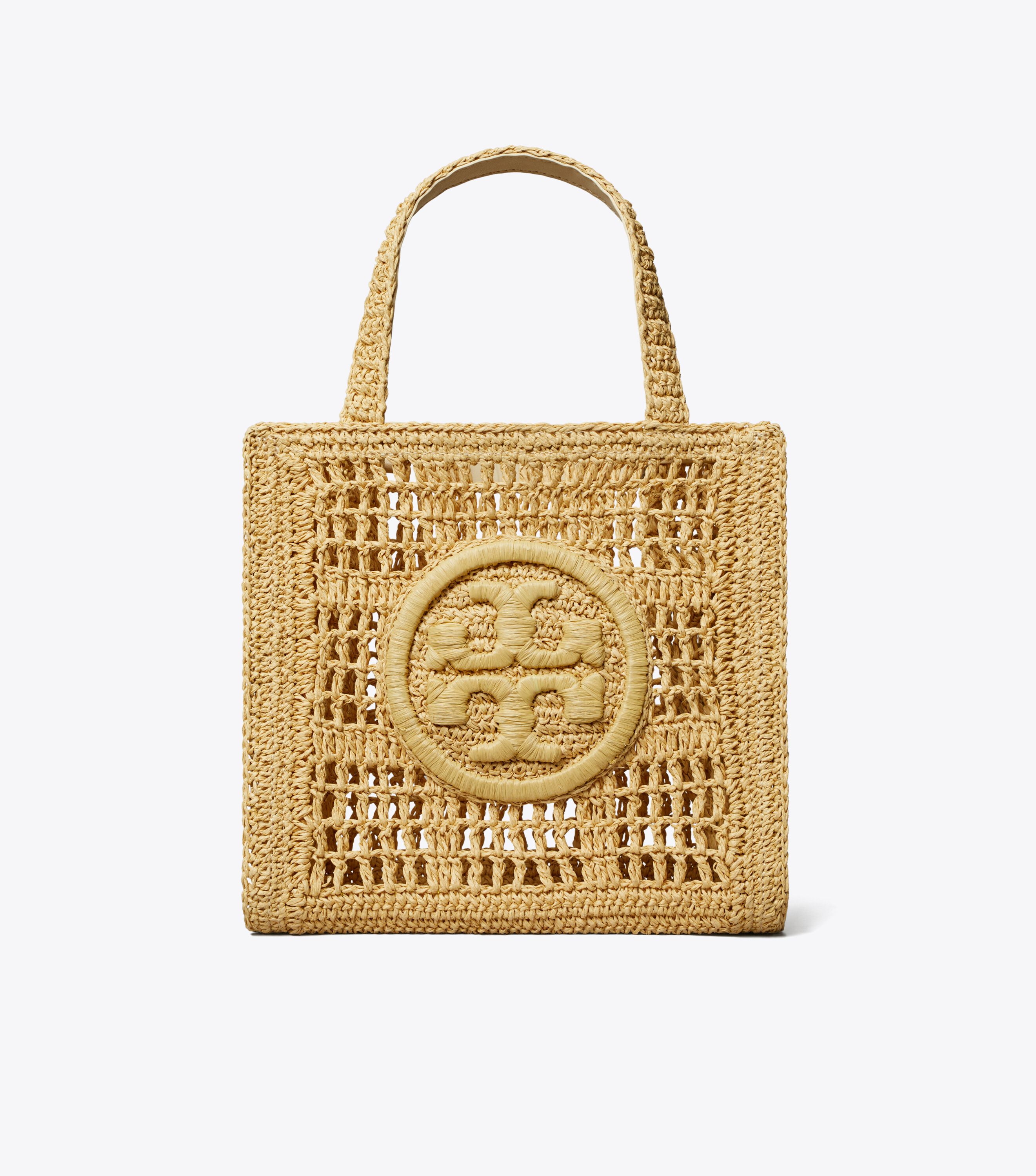 Mini Ella Hand-Crocheted Tote, Natural | Tory Burch KW