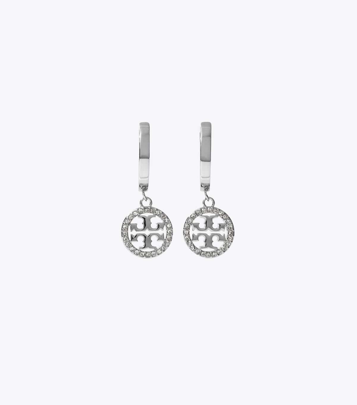 tory burch miller pave hoop earring