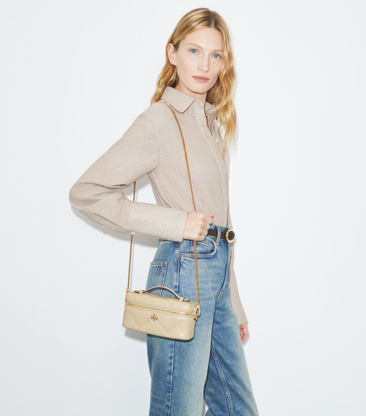 tory burch حقيبة مكياج كيرا الماسي من الشرق إلى الغرب