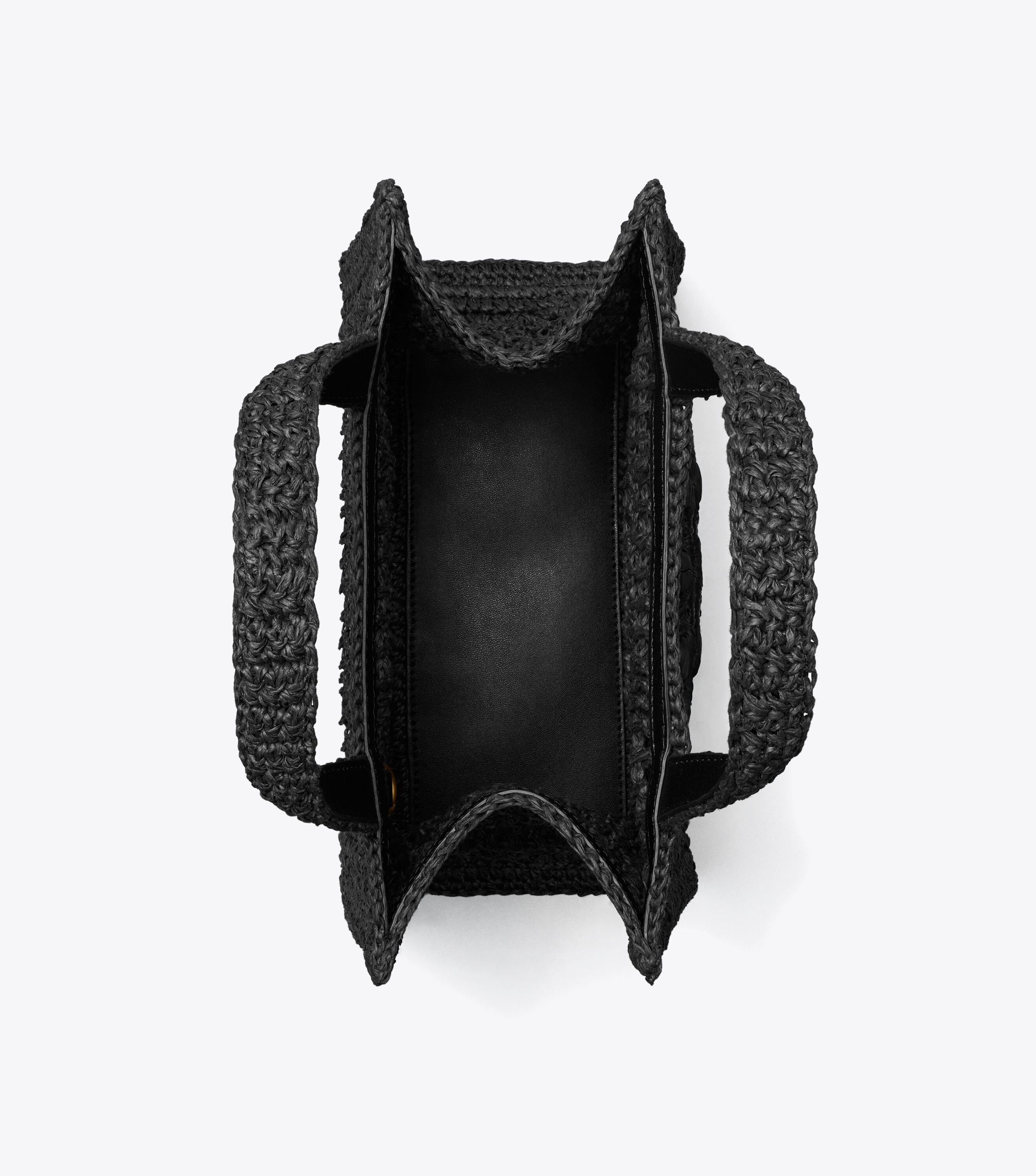 Mini Ella Hand-Crocheted Tote, Black | Tory Burch KW