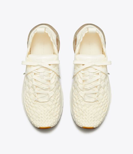 tory burch good luck woven trainer