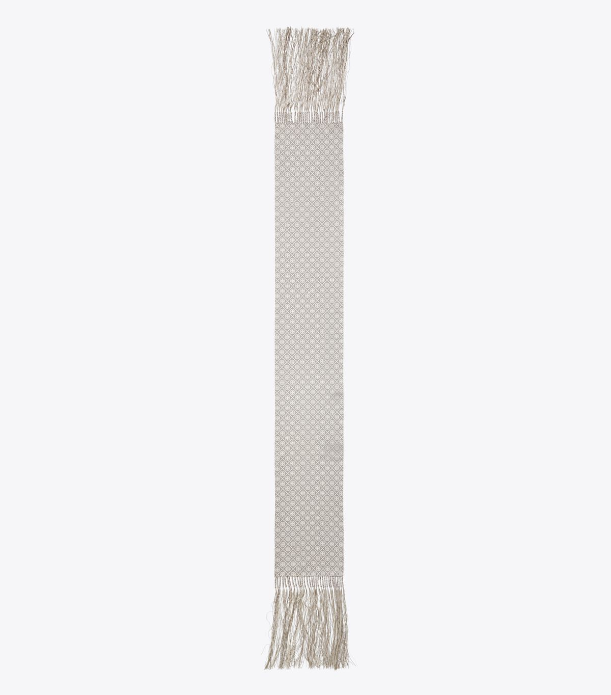tory burch t monogram fringed oblong scarf