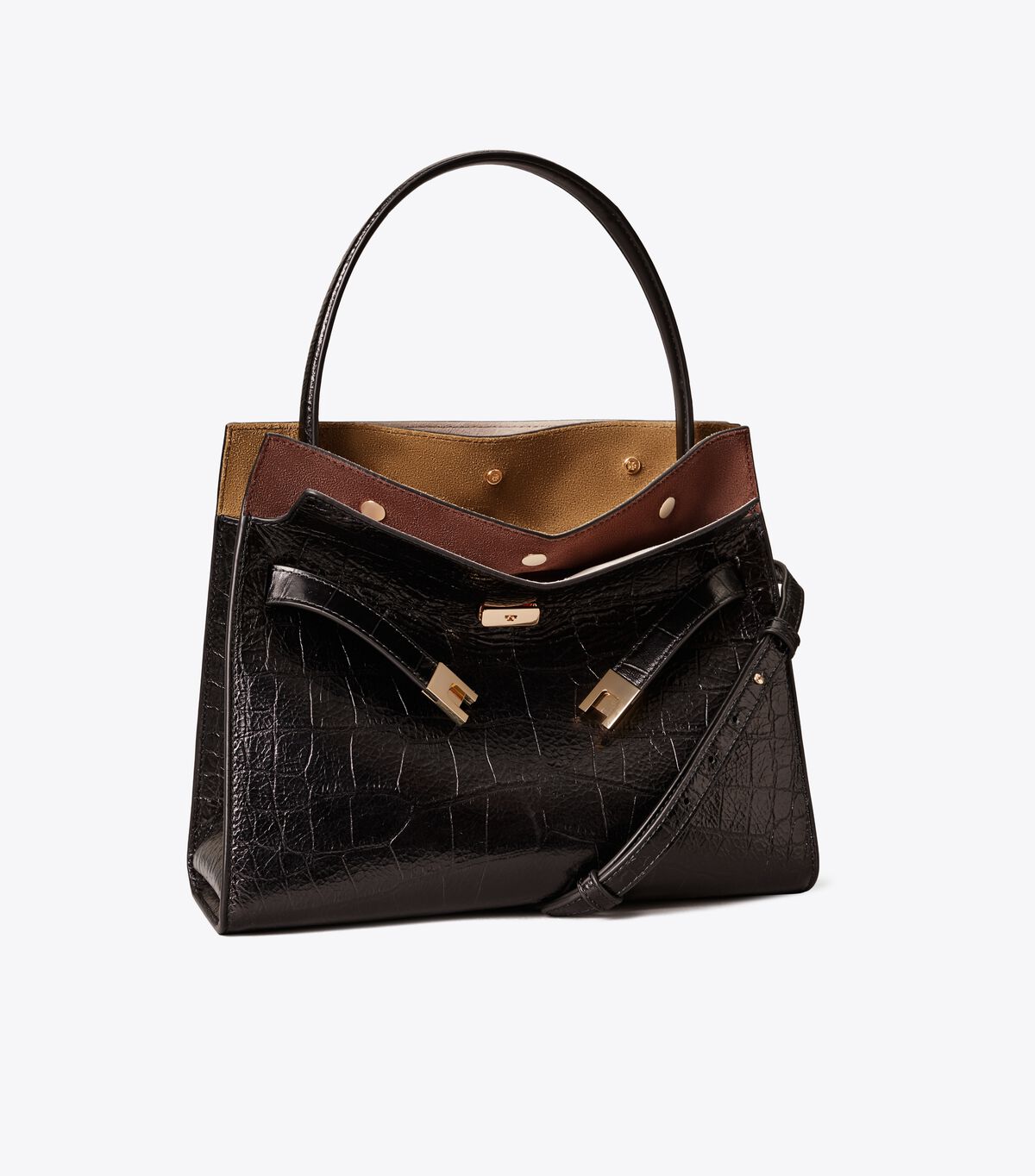 tory burch small lee radziwill embossed double bag