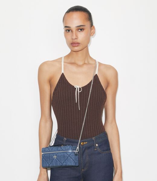 Kira Diamond Quilt Denim Vanity Case tory burch kira diamond quilt denim vanity case