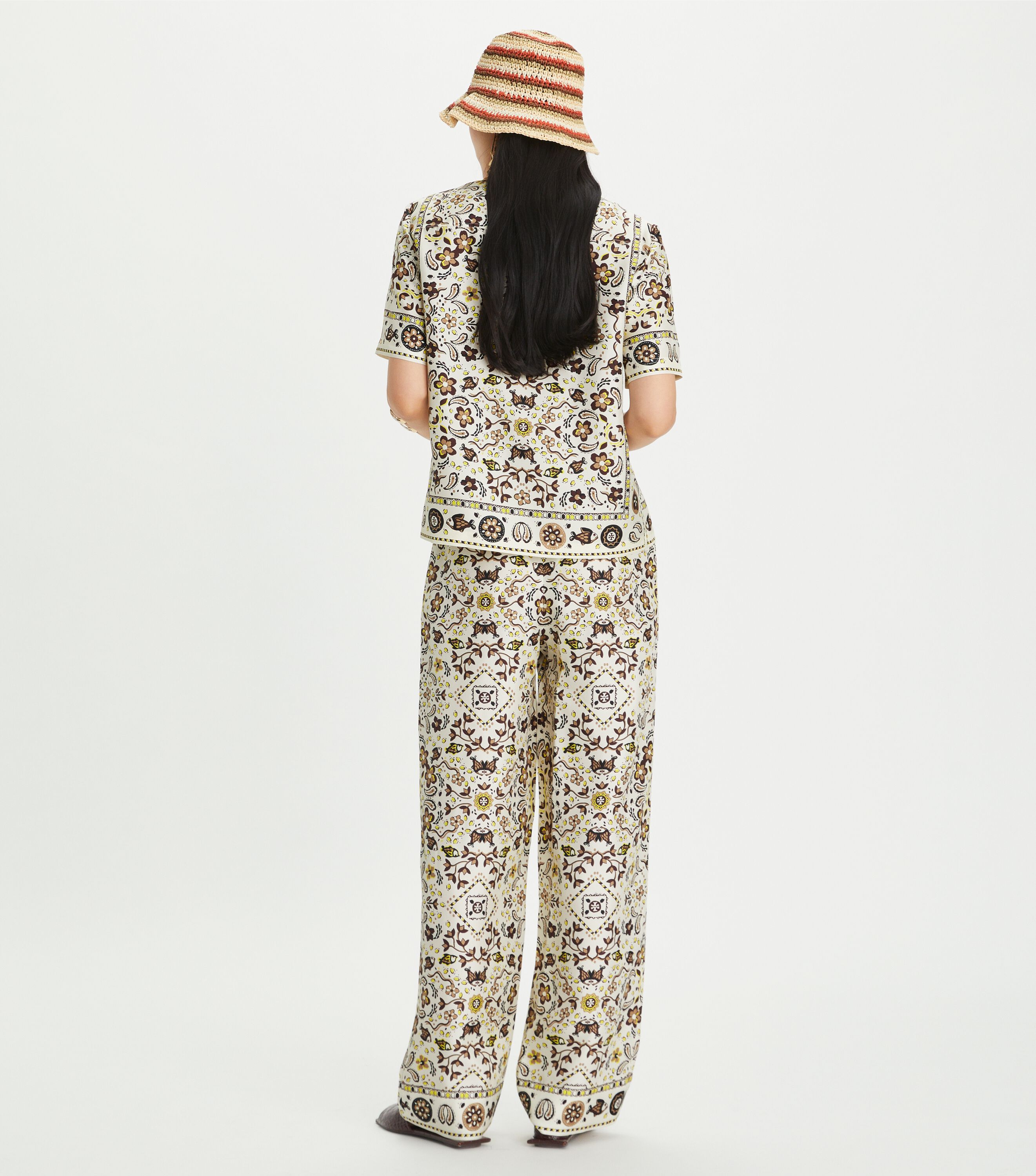 【送料&関税込】Tory Burch Printed Silk Pants Printed Silk Pant: Women's Designer Bottoms | Tory Burch