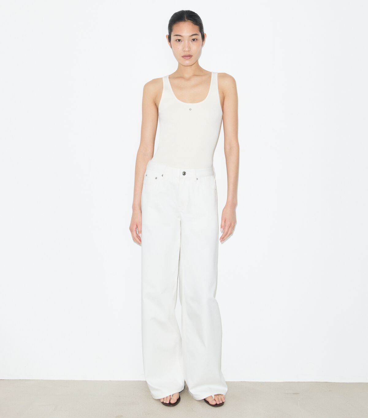 Viscose Knit Tank Top tory burch viscose knit tank top
