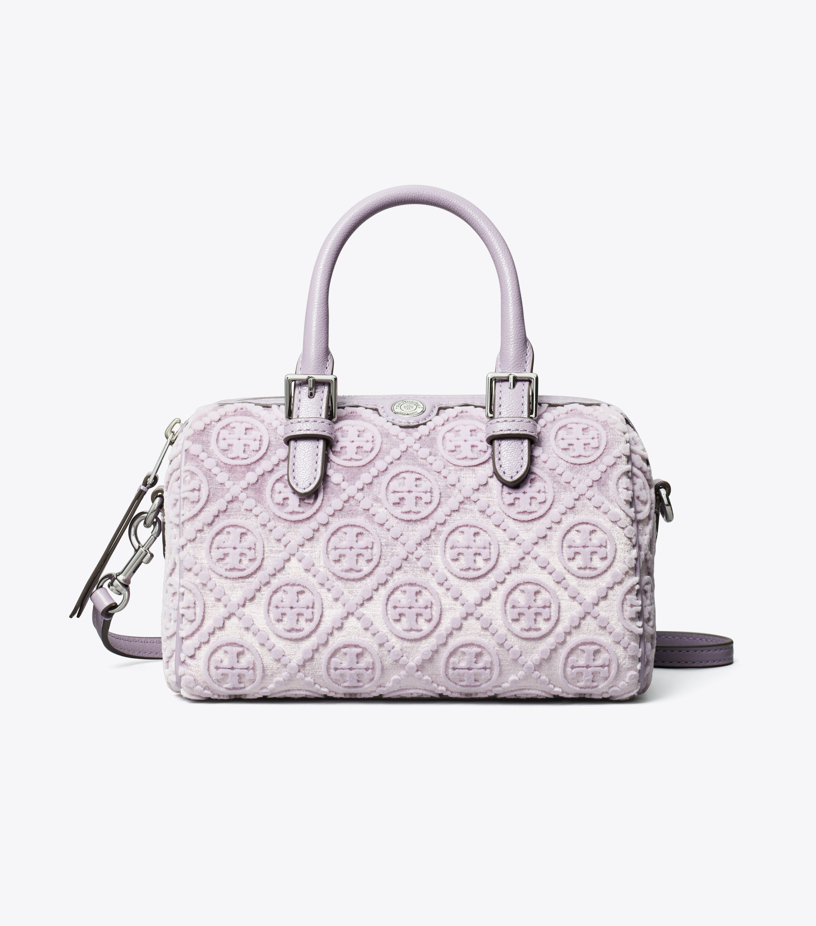 T Monogram Fil Coupe Petite Barrel Bag, Lilac | Tory Burch KW