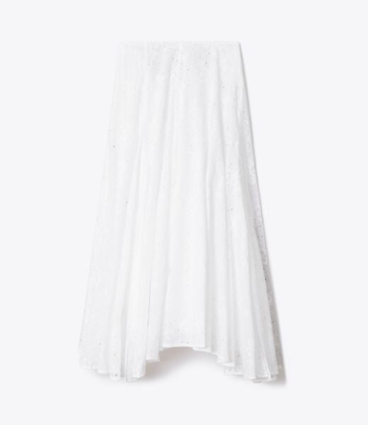 tory burch cotton eyelet skirt