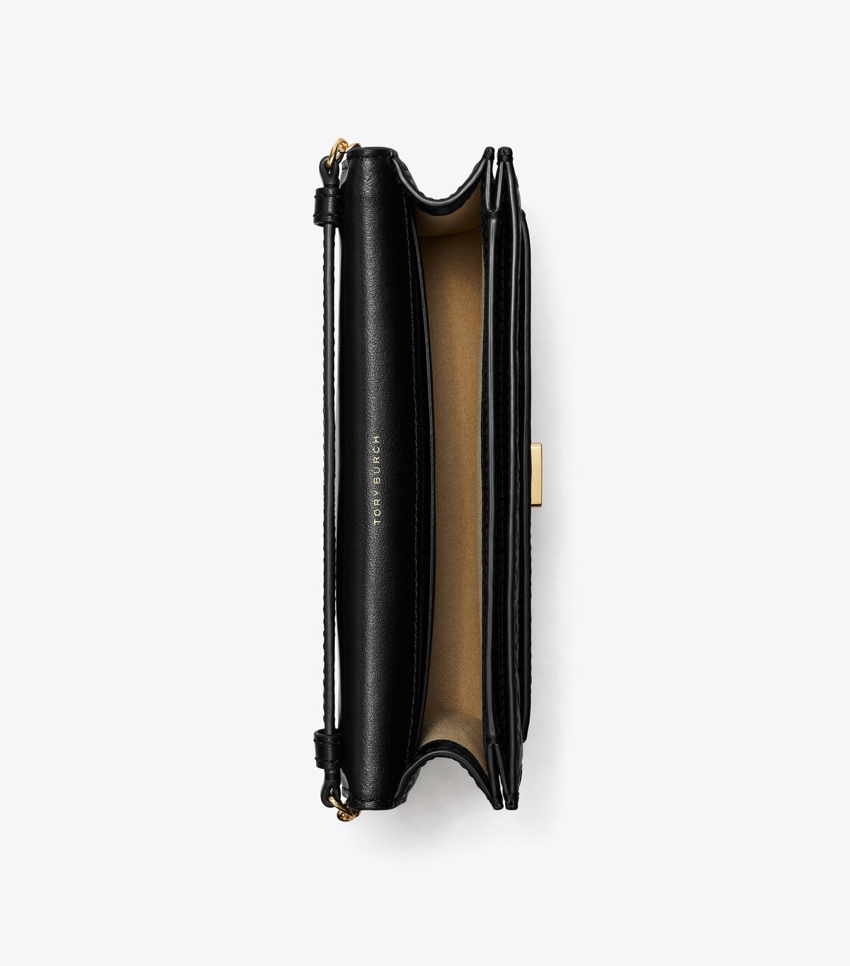 tory burch t monogram leather chain wallet