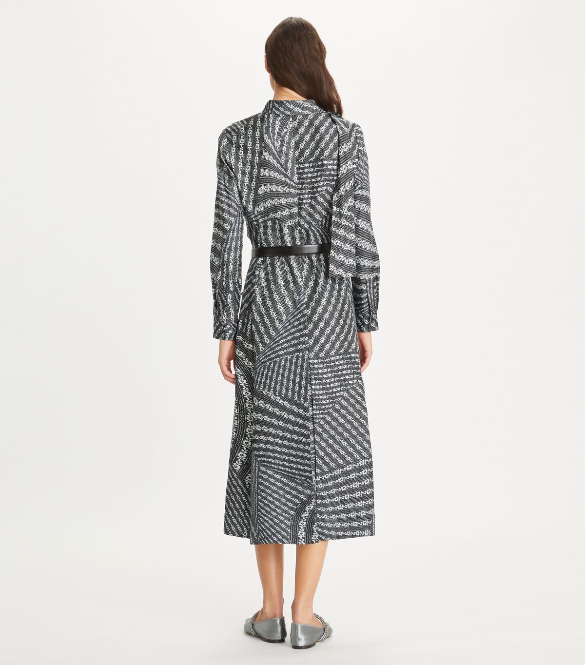 tory burch printed bow blouse dress