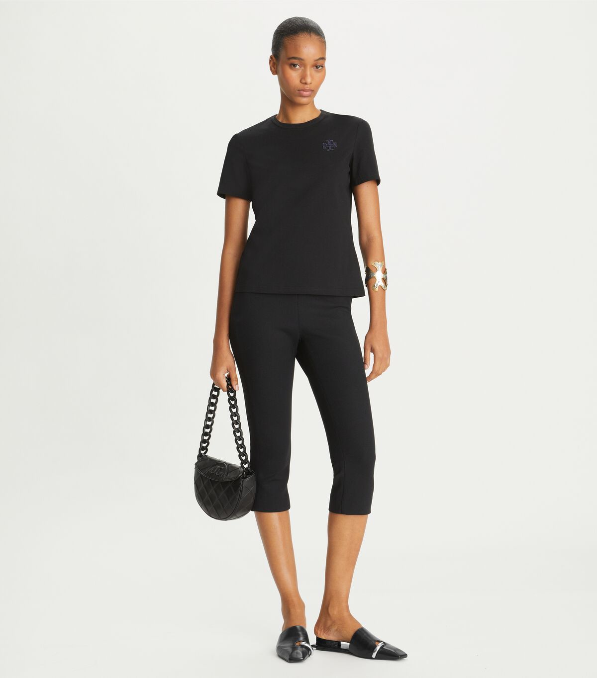 Embellished Logo T-Shirt tory burch embellished logo t shirt