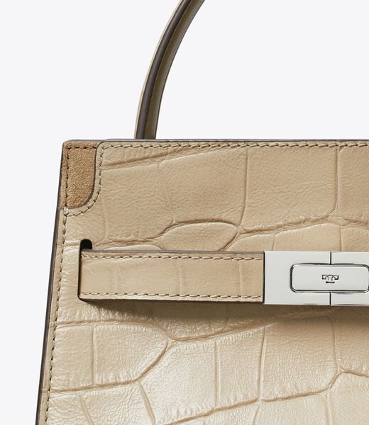 Petite Lee Radziwill Croc-Embossed Double Bag tory burch petite lee radziwill croc embossed double bag