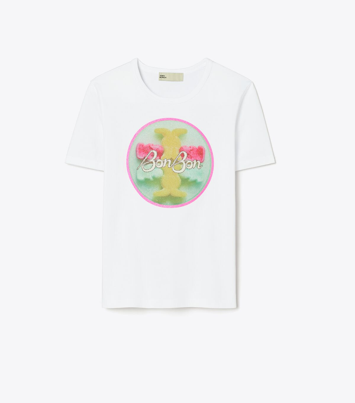 tory burch tb x bonbon candy logo t shirt