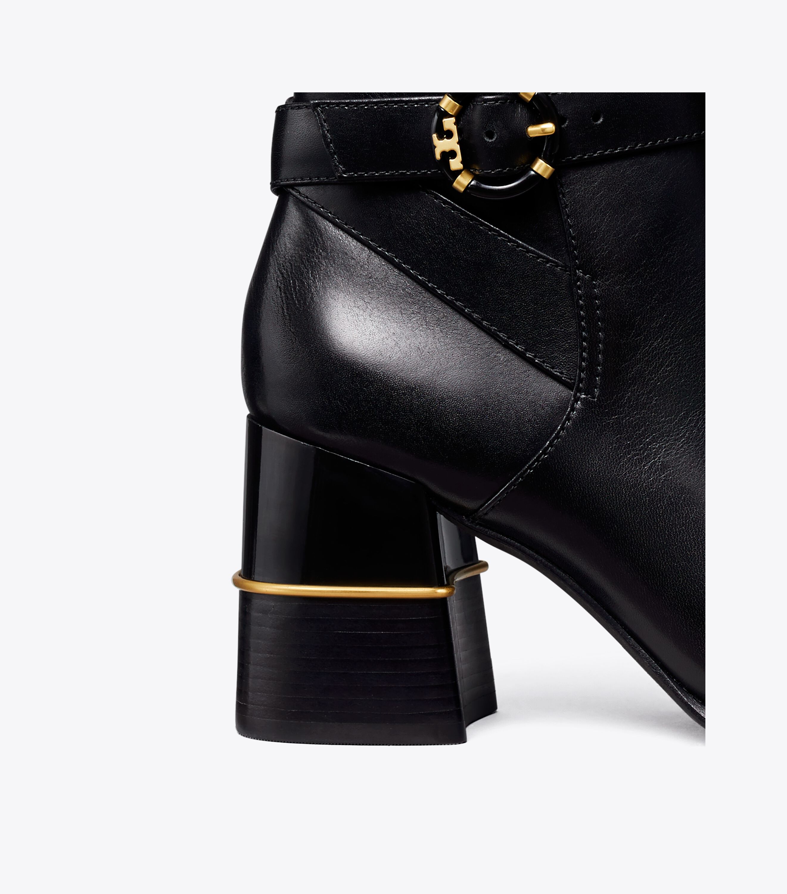 SALE★TORY BURCH Buckle Boots バックル ロゴ レザー アンクル Multi-Logo Buckle Boot, PERFECT BLACK | Tory Burch KW