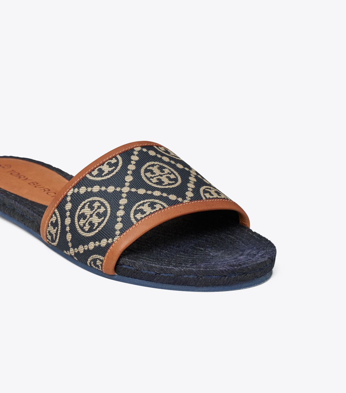 tory burch t monogram espadrille slide