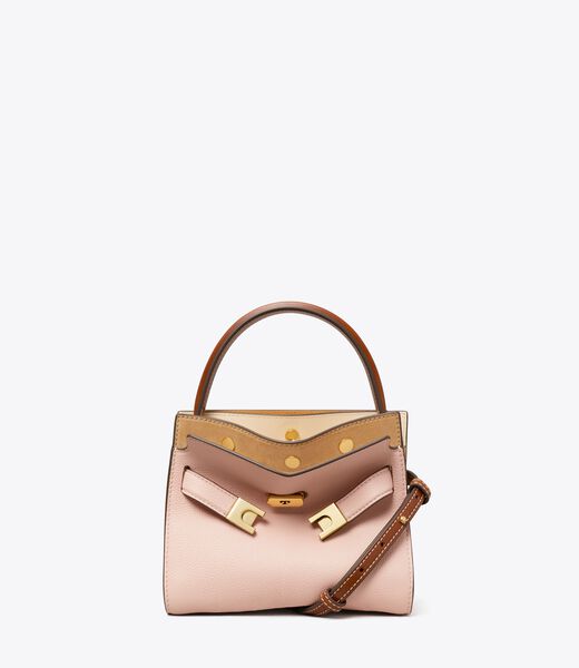 tory burch petite lee radziwill pebbled double bag