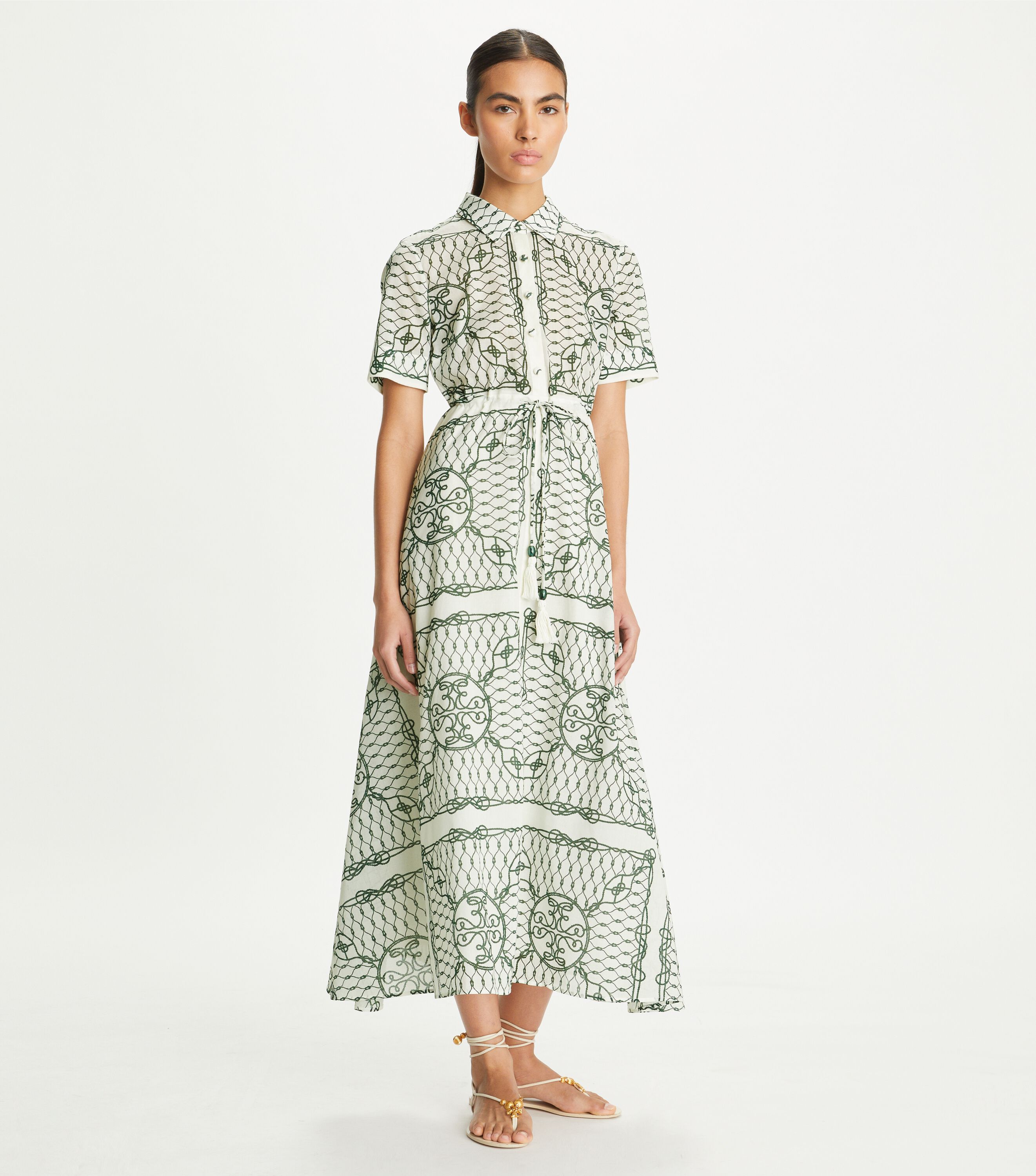 Tory burch printed cotton shirtdress outlet