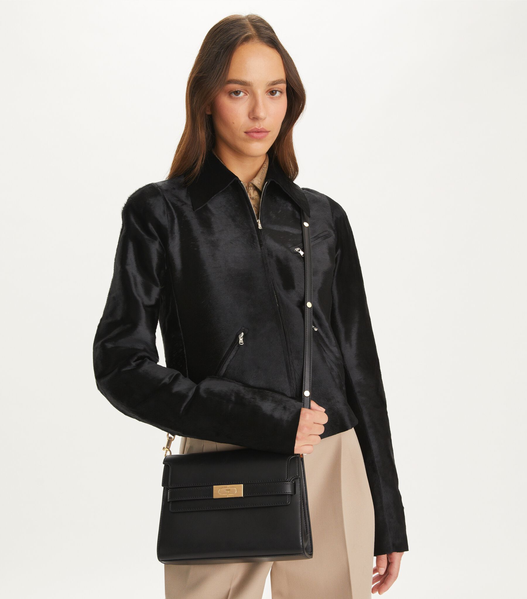 Lee Radziwill Shoulder Bag, Black | Tory Burch KW