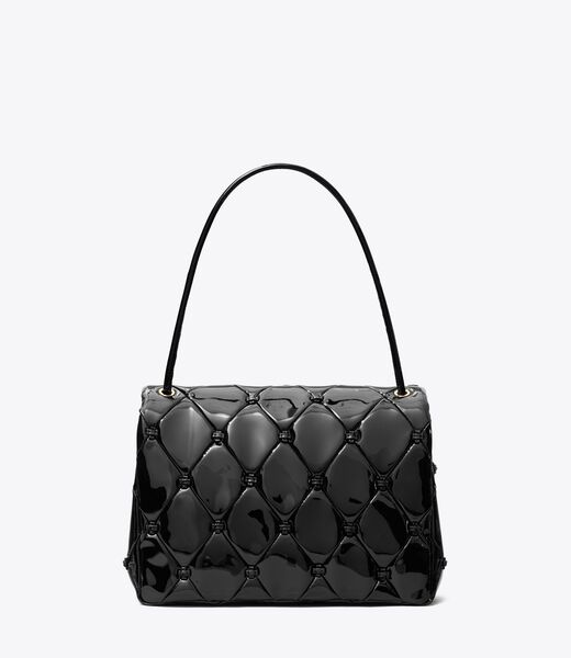 Bunny Knot Runway Patent Leather Shoulder Bag tory burch bunny knot runway patent leather shoulder bag