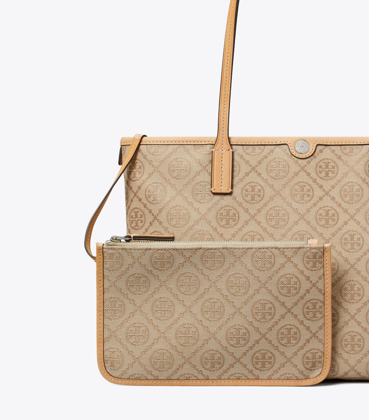 tory burch t monogram small zip tote