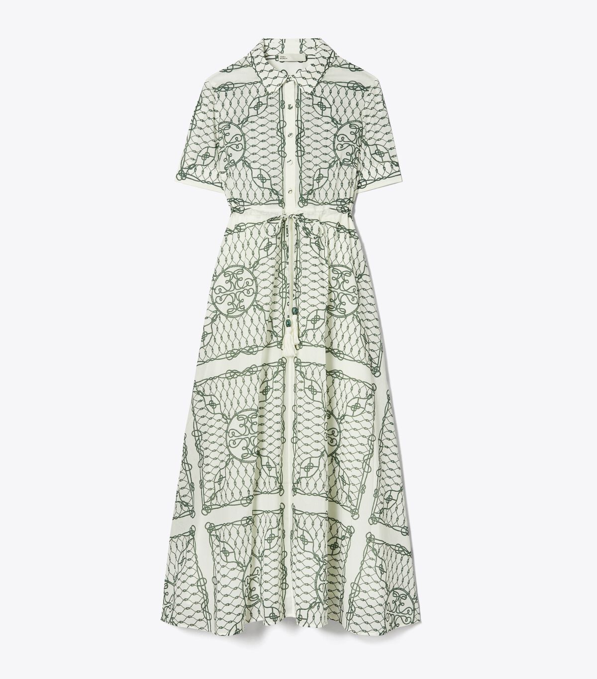 tory burch printed cotton shirtdress