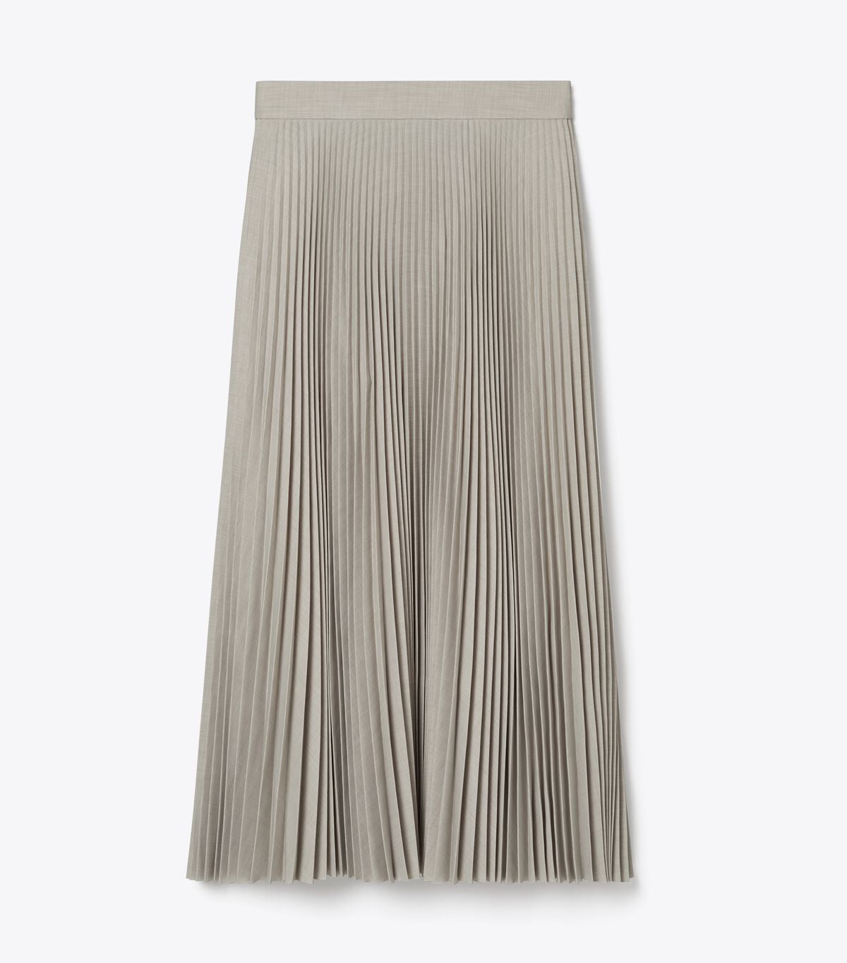 Pleated Melange Viscose Skirt