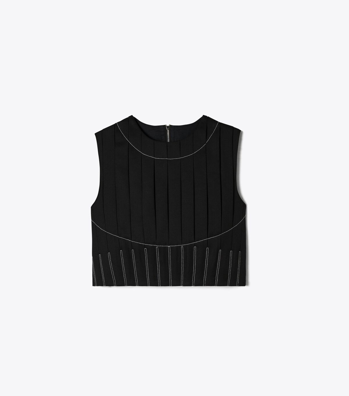 Wool Twill Pleated Top tory burch wool twill pleated top