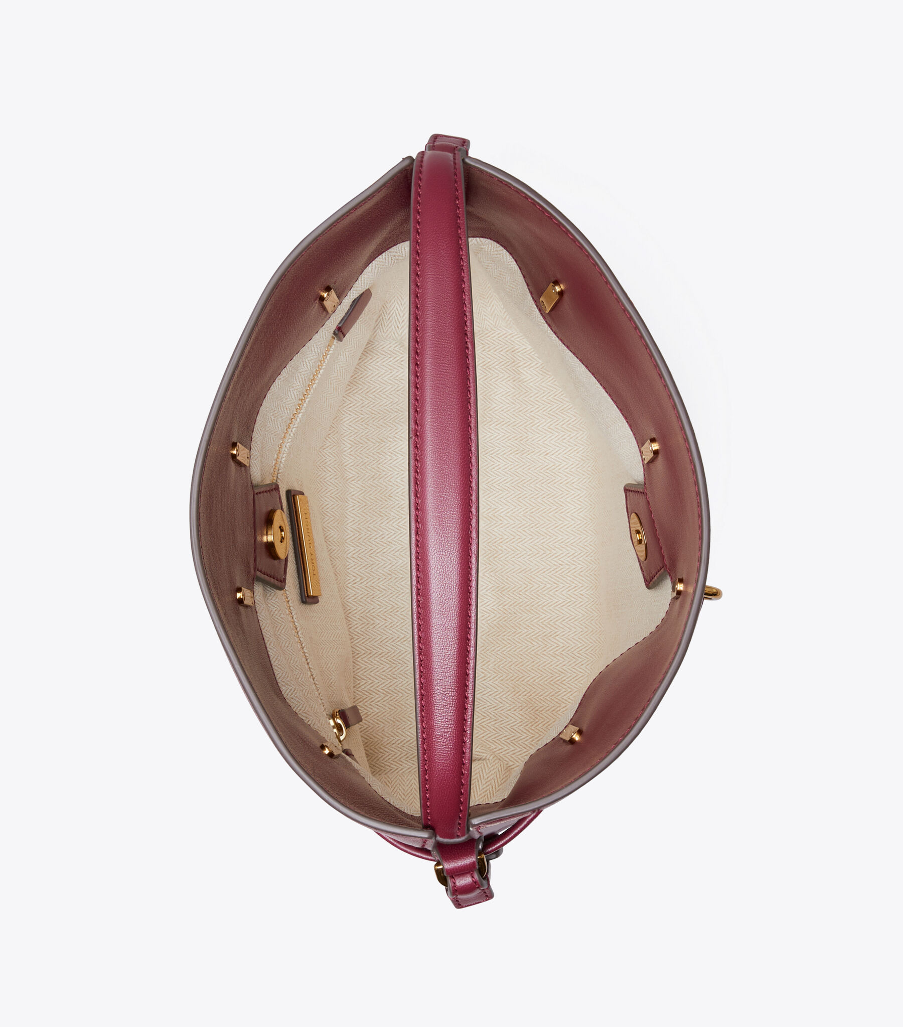 Kira Chevron Mini Bucket Bag, Red | Tory Burch KW