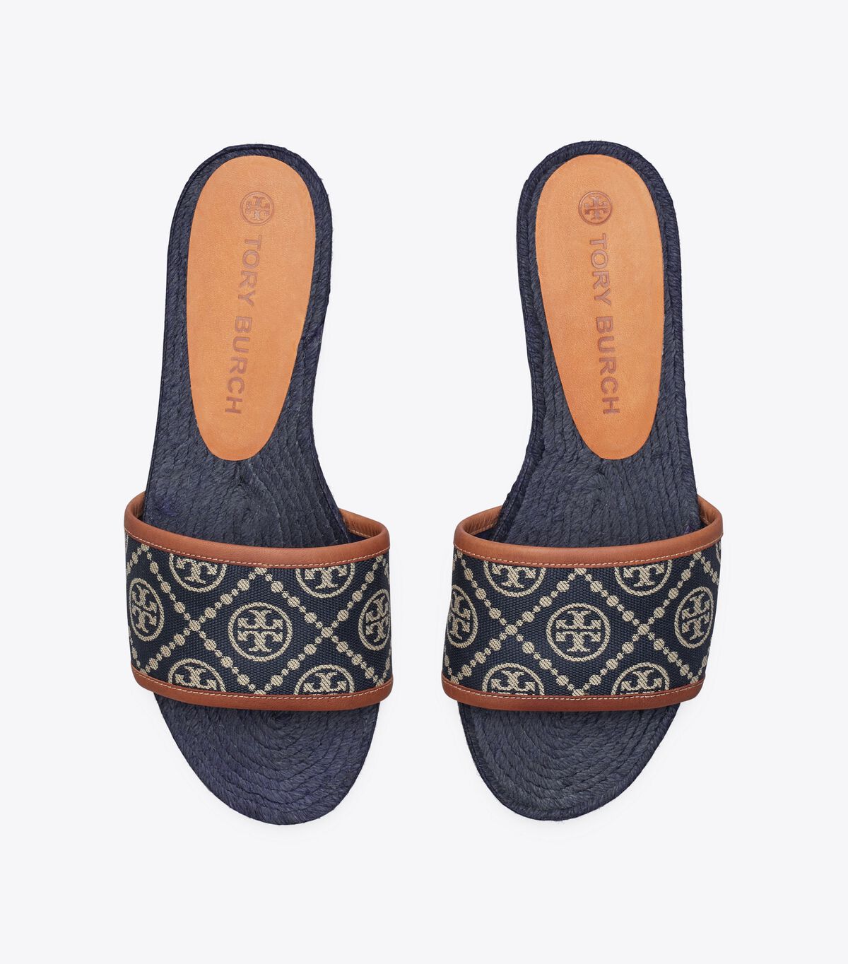 tory burch t monogram espadrille slide