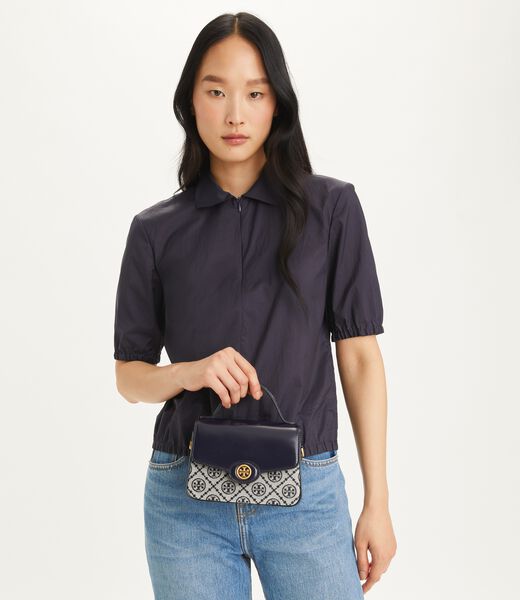 tory burch t monogram robinson small top handle bag