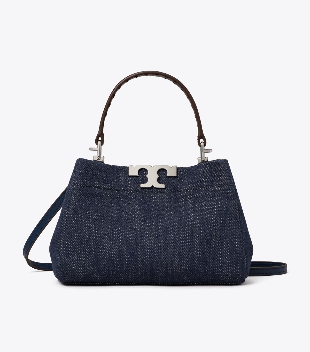tory burch mini eleanor denim satchel